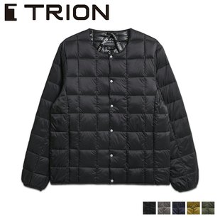 日本直邮TAION 内羽绒服外套男女纽扣防寒纽扣羽绒服深橄榄黑 104