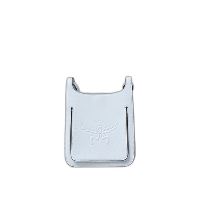 1h可退 香港直邮潮奢 MCM 女士 Himmel 单肩包 MWHESAC01 blue蓝