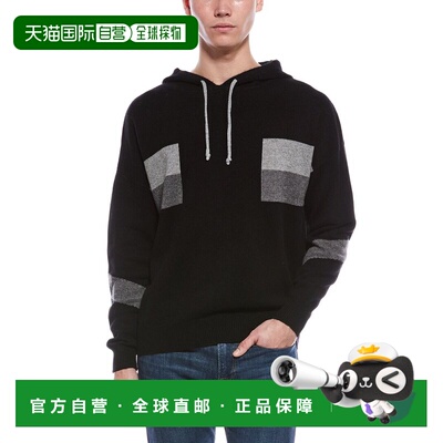 自营Raffi Intarsia连帽衫-黑色 美国奥莱直发