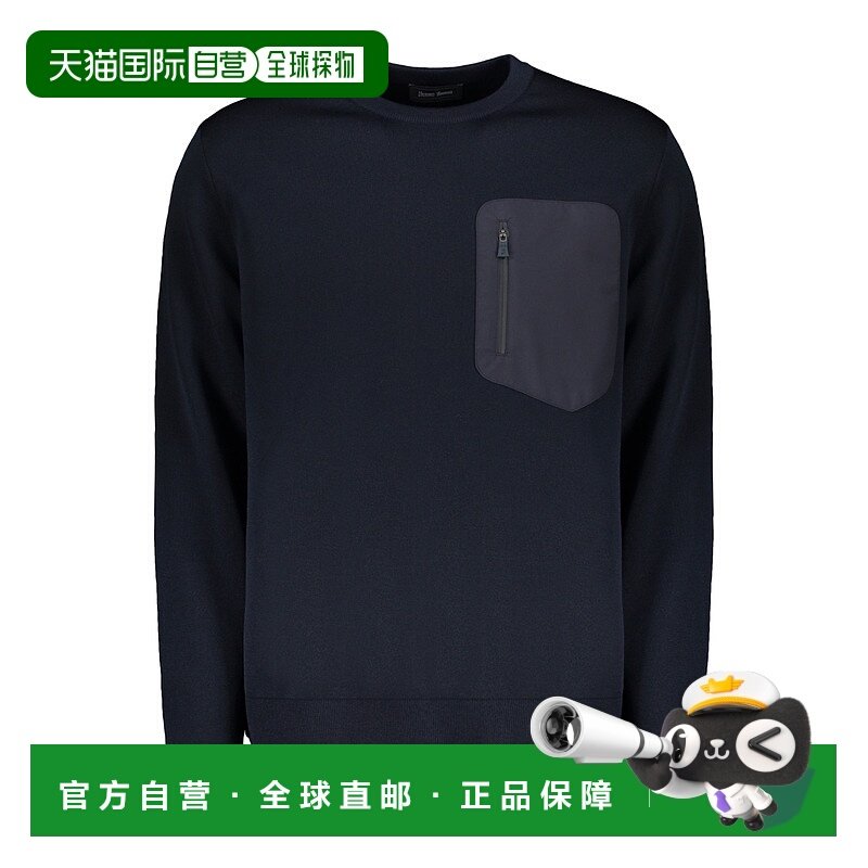 香港直邮HERNO 男士卫衣 MG00001UL701589200 AW2023 黑色 长袖圆