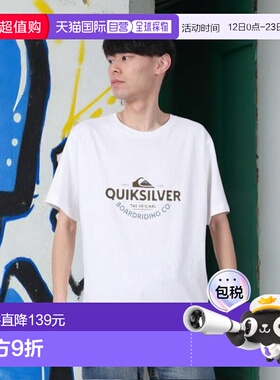 日本直邮Quiksilver TYPED OUT ST 半袖T恤 [25SPQST251007] 白色