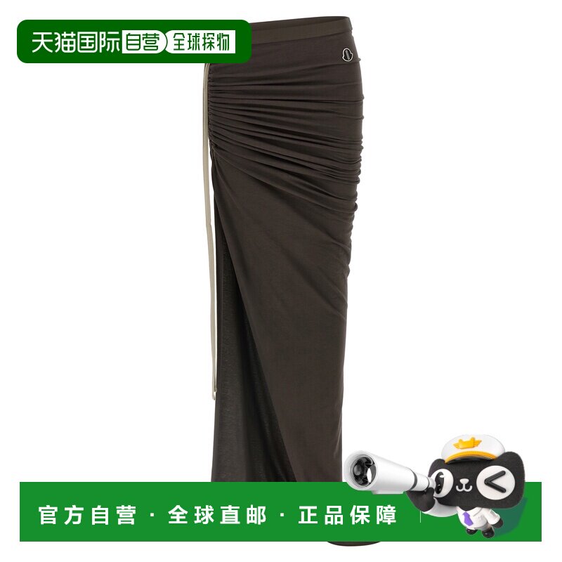 Rick Owens 贴花棉针织长款半身裙 MU01F8H0289AHD256长裙包臀裙