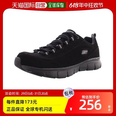 skechers休闲运动鞋黑色绒布