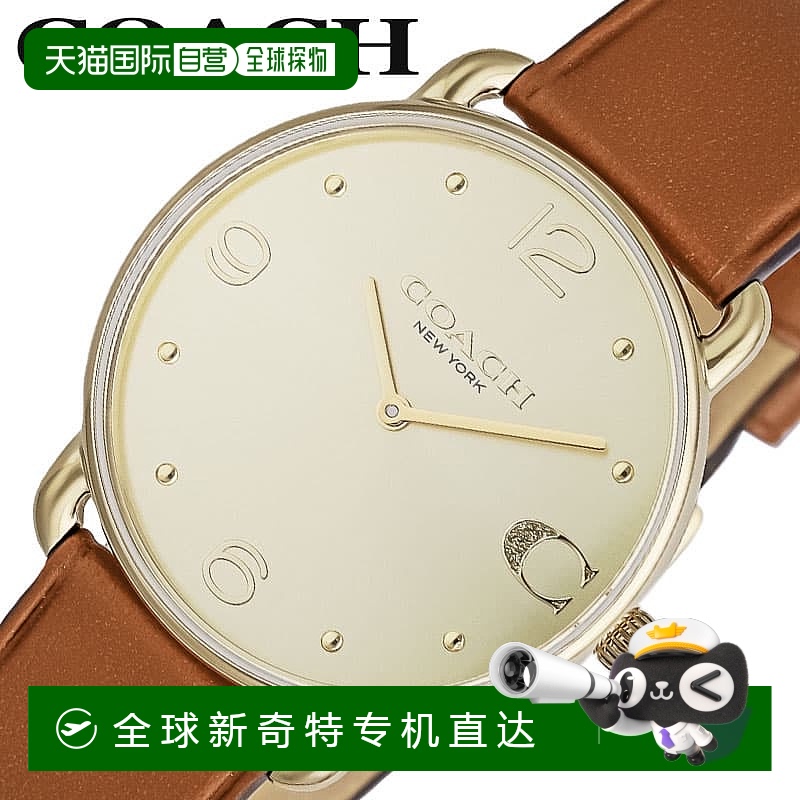 日本直邮蔻驰手表 COACH 手表蔻驰 COACH Elliott ELLIOT 女士皮