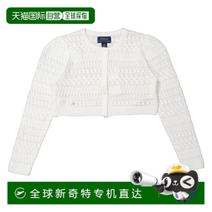 Polo Lauren女式 自营 Ralph 美国奥莱直发 白色开襟针织开衫 白色