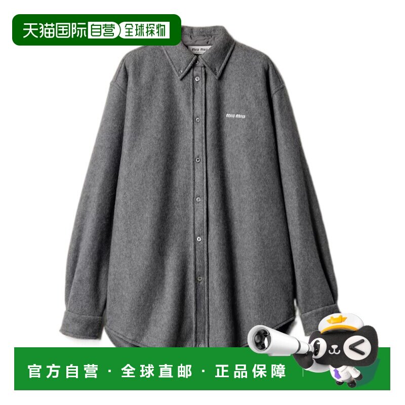 香港直邮MIU MIU 女士衬衫 MK162615V3SOOOF0031 AW2025灰色长袖