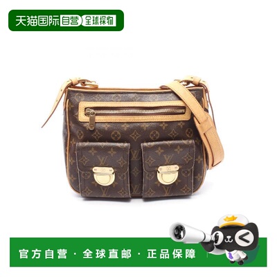 日本直邮中古LV路易威登女包B级9新Hudson GM曼哈顿涂层/防水帆布