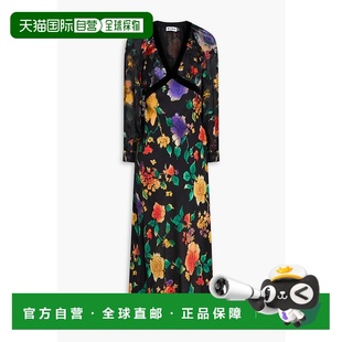 印花真丝双绉中长连衣裙 1h可退 Dayla 女士 010018 香港直邮RIXO