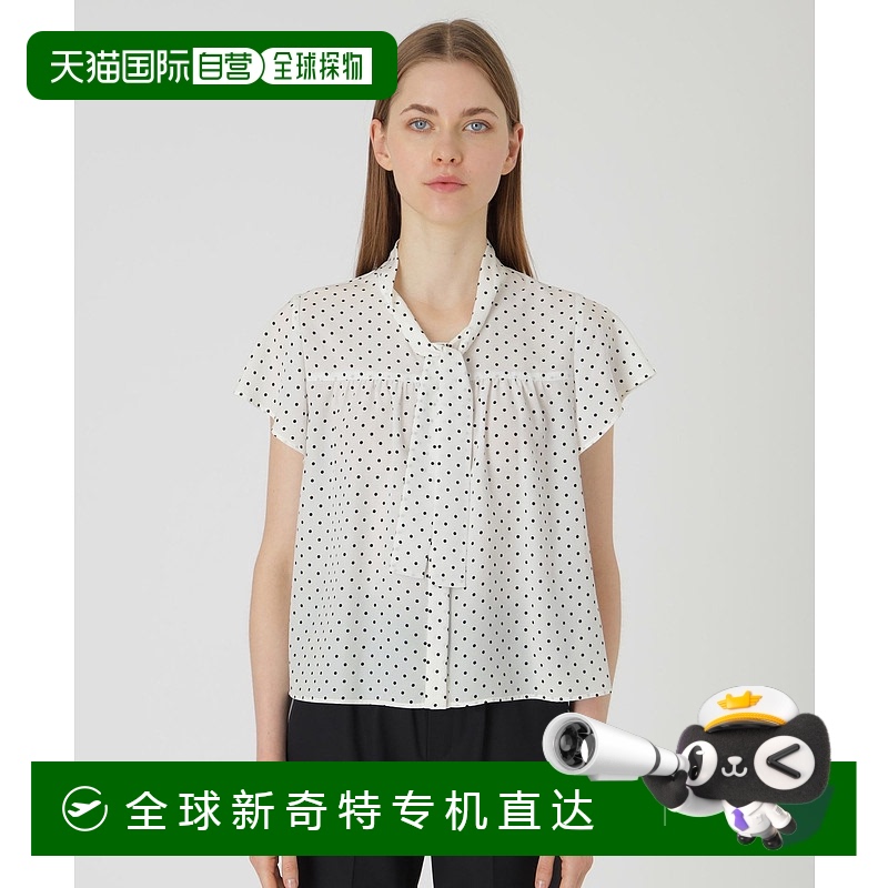 1h可退 日本直邮BLUE LABEL CRESTBRIDGE 女士波点印花雪纺上品衬