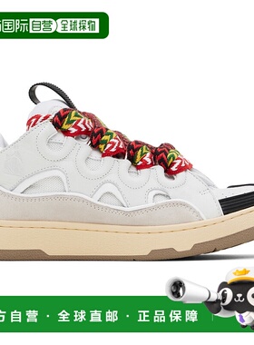 1h可退 香港直邮潮奢 Lanvin 朗雯 男士 白色 Leather Curb 运动