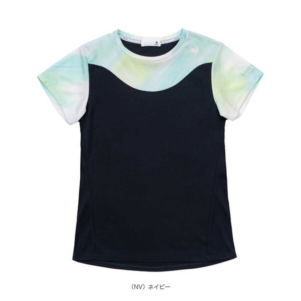 日本直邮Lecoq 网球羽毛球服女 图案游戏衬衫女QTWWJA06