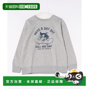 宽松印花圆领卫衣 1h可退 女装 Pacific 半拉链设计 日本直邮Ocean