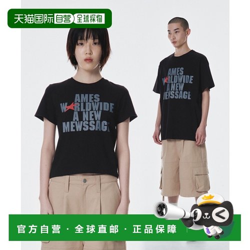 韩国直邮AMES WORLDWIDE 女士女装T恤AM2FMUT512ABK