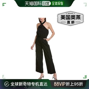 Poplin 吊带连体裤 黑色 美国奥莱 Structured 工装 Stateside