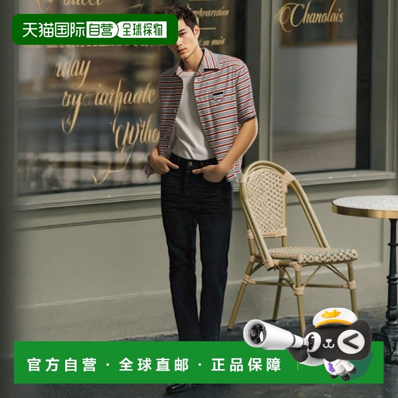 香港直邮PRADA 男士衬衫 UCS41417N4SUMOF0637 AW2025 蓝色