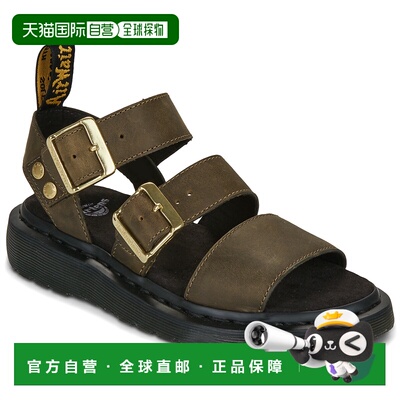 欧洲直邮Dr. Martens马丁博士鞋子女凉鞋卡其色Gryphon Strap San