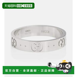 1h可退 香港直邮潮奢 Gucci 古驰 女士 符号18kt白金戒指配饰