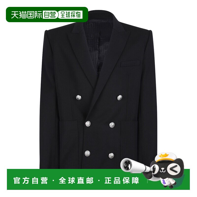 香港直邮BALMAIN 男士西服 FH1SG160WC090PA CO 黑支付后1h可退图片