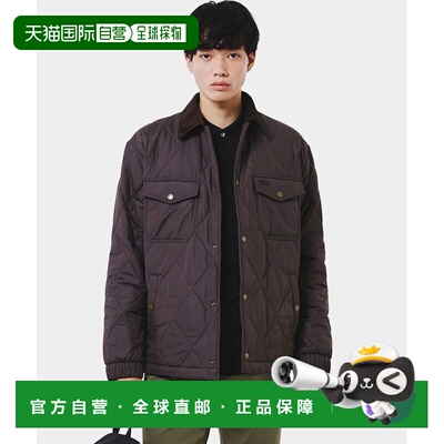 日本直邮LACOSTE男装THERMORE中棉绗缝夹克 宽松经典灯芯绒领 BH0