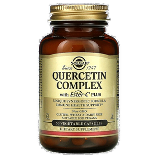 香港直发Solgar索尔加槲皮素素食胶囊抗氧化防护肝细胞50粒