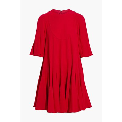 Valentino 华伦天奴 女士 褶裥真丝双绉迷你连衣裙 B0VAJZ51MM