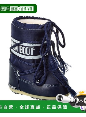 自营moon boot月亮靴迷你图标尼龙靴-蓝色 美国奥莱直发