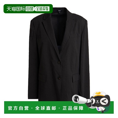 1h可退 香港直邮潮奢 THEORY 希尔瑞 女士 西装外套 black黑色 舒
