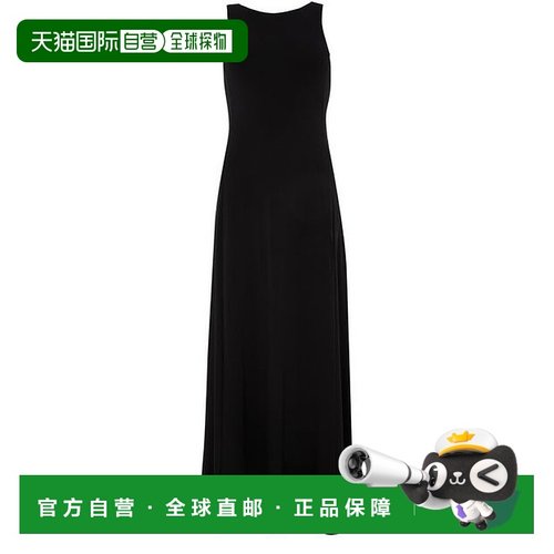 自营欧洲直邮MAXMARA麦丝玛拉 Pompei女士黑色粘胶纤维船领无袖长