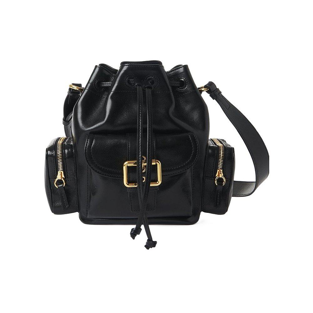 CHLOÉ 女士斜挎包 C24WS537N83001 CO 黑色 亮面相机水桶包