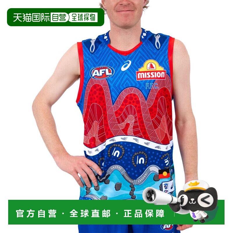 澳大利亚直邮Asics 西尔登斗牛犬队2026年男士原住民款球衣背心
