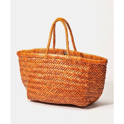 日本直邮DRAGON DIFFUSION竹编拼牛皮革手提包提篮多色可选