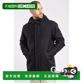 自营欧洲直邮Armor 黑色羊毛连帽大衣外套男装 Lux 男士