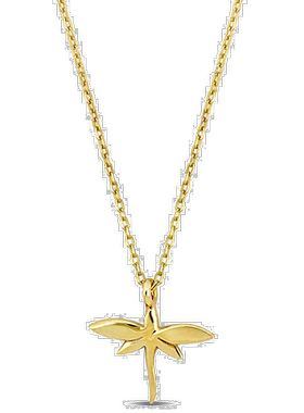 自营 Mimi & Max 蜻蜓吊坠带链条 14k 金 - 17 英寸 - 黄色 美国