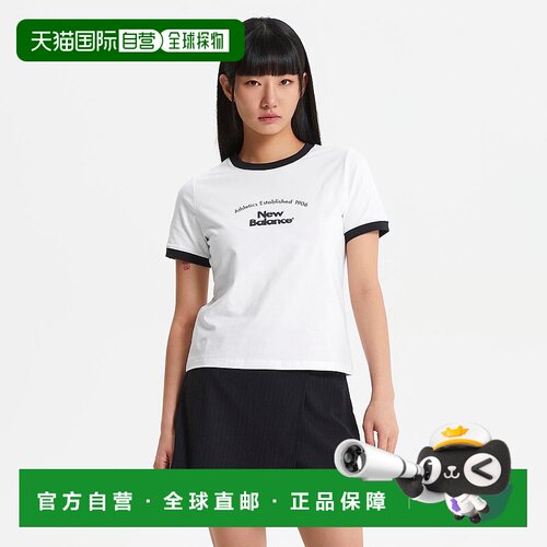 韩国直邮NEW BALANCE 女式环形短袖T恤（修身版型） (NBNEF2W512)