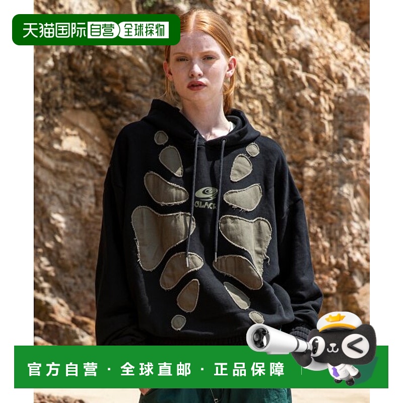 韩国直邮GLACK 公用连帽衫GHD003BK卫衣