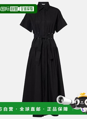 香港直邮MaxMara 麦斯玛拉 女士 Agoraio 褶裥棉质衬衫式连衣裙