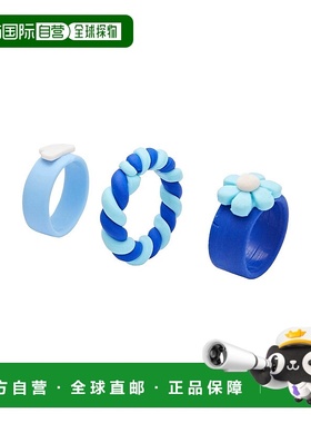 1h可退 香港直邮潮奢 8 By Yoox 女士 戒指 blue蓝色 舒适时尚