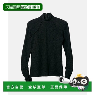 日本直邮LE 高领弹力蕾丝上衣 CIEL 女装 通透设计 BLEU 1h可退