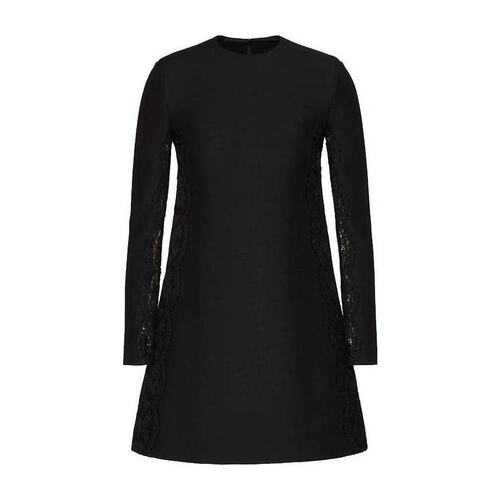 VALENTINO 20FW 绉纱蕾丝连衣裙 Women