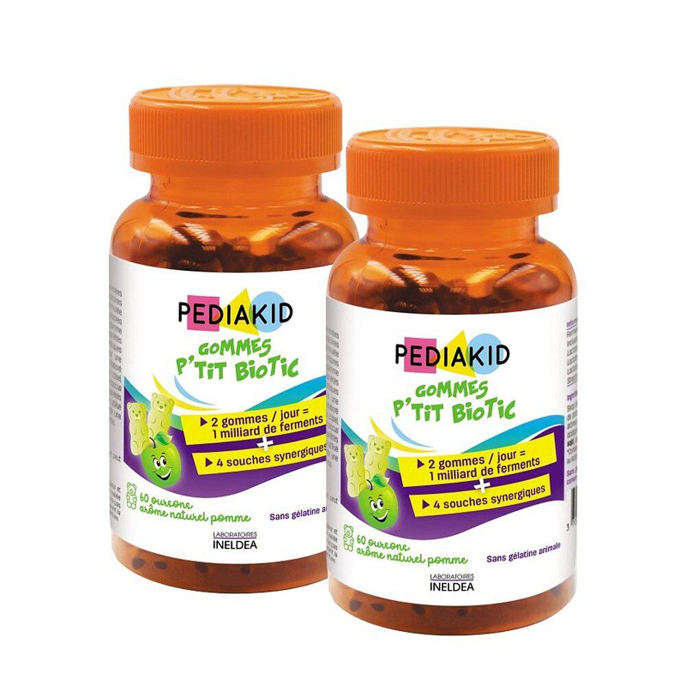欧洲直邮Pediakid佩迪克儿童肠胃益生菌调理软糖60粒x2调节肠道