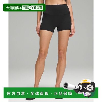 韩国直邮lululemon Align HR 4 号短裤 - 黑色运动裤休闲裤瑜伽裤