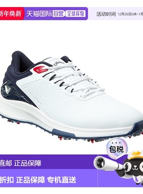 自营 callaway卡拉威Coronado V4皮革高尔夫鞋-白色 美国奥莱直发