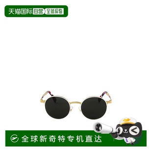SS2023 香港直郵FENDI FF0090SD30 黑色 女士眼鏡 徽標(biāo)細(xì)節(jié)太陽鏡