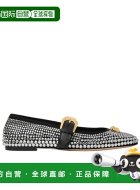 香港直邮Versace 缀饰芭蕾舞平底鞋 10217101A17026范思哲