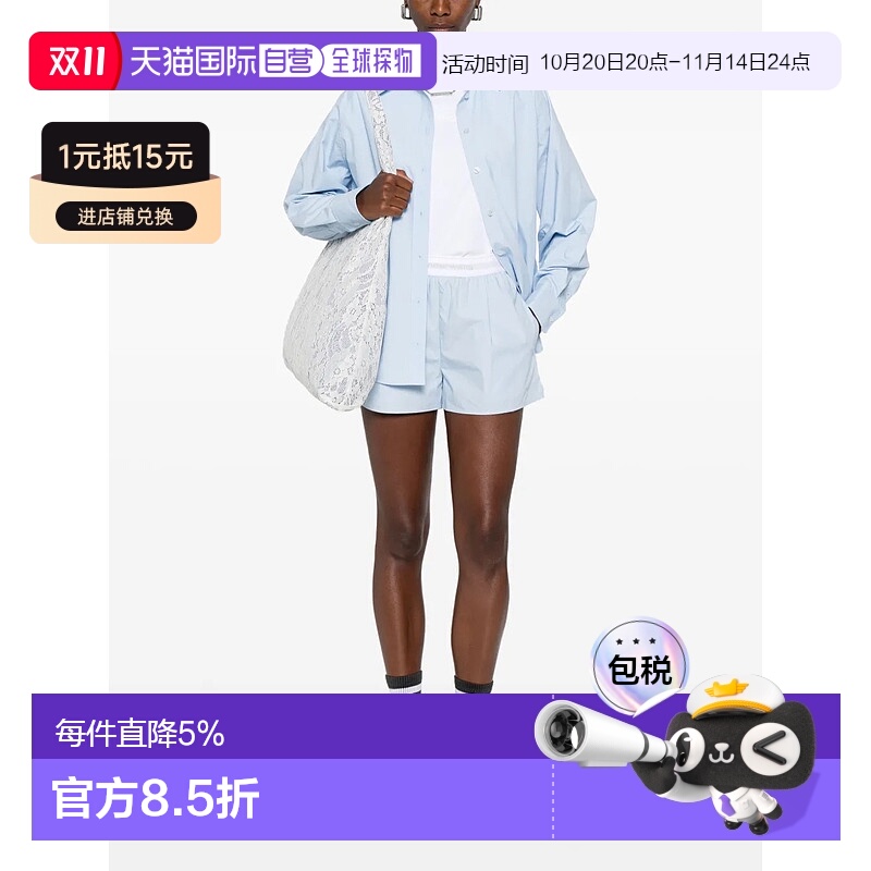美国直邮ALEXANDER WANG - Women Logo Elastic Short短裤