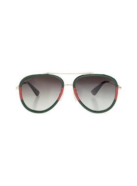 GUCCI 男士太阳镜 461704I33302363 AW2024 灰色 飞行员太阳眼镜