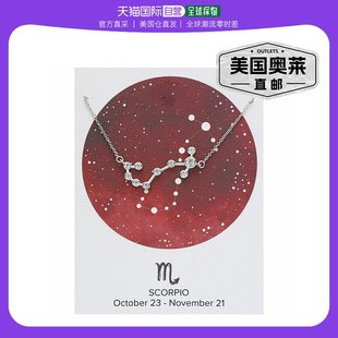 sterling forever\'When Stars Align\' 星座项链 - 银色-天蝎座