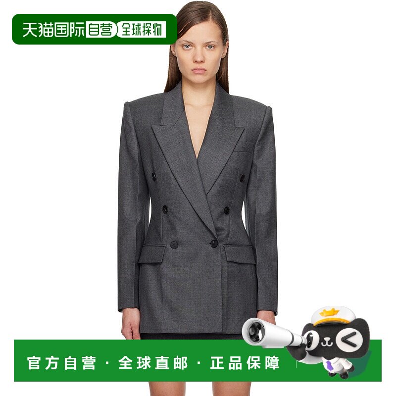 香港直邮Givenchy 纪梵希 女士 灰色双排扣西装外套 BW30M81YJ7
