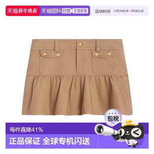 Women裙子 斜纹迷你半身裙 香港直邮CELINE 24SS