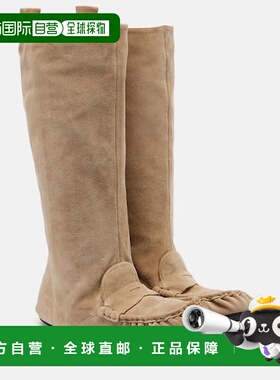 1h可退 香港直邮Acne Studios 艾克妮 女士 绒面革及膝靴子 AD090